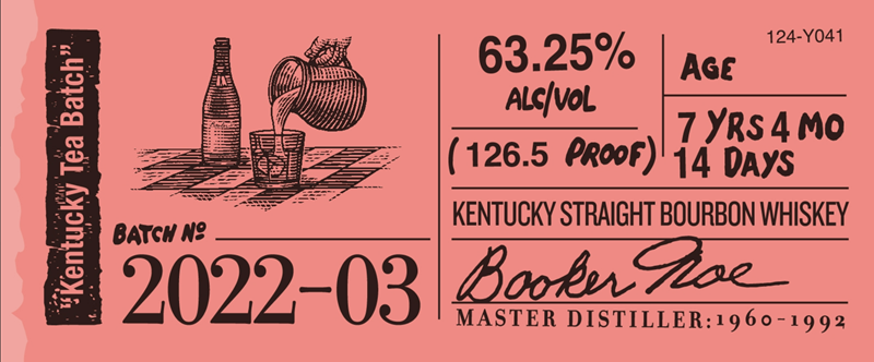 Booker's Bourbon 2022-03 Label