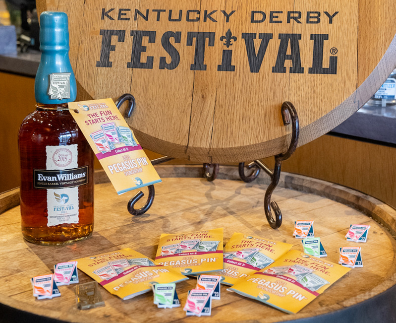 EVAN WILLIAMS BOURBON EXPERIENCE RELEASES ANNUAL, LIMITED EDITION KENTUCKY DERBY FESTIVAL BOURBON BOTTLE